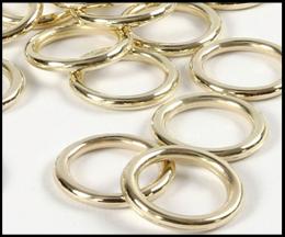 Plastic ring, afm 15 mm, dikte 2 mm, goud, 25 stuk/ 1 doos