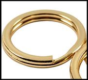 Splitring, d 15 mm, verguld, 15 stuk/ 1 doos